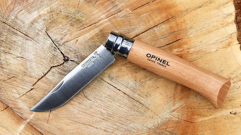 Opinel Inox N°08 Inox natural - rozkładany nóż ze stali nierdzewnej